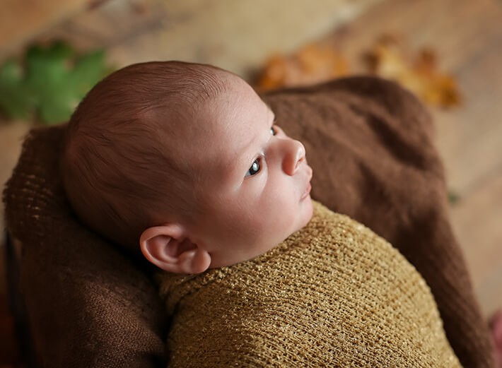 Baby boy awake shot